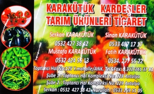 Karakütük Kardeşler Tarım Ürünleri Ticaret